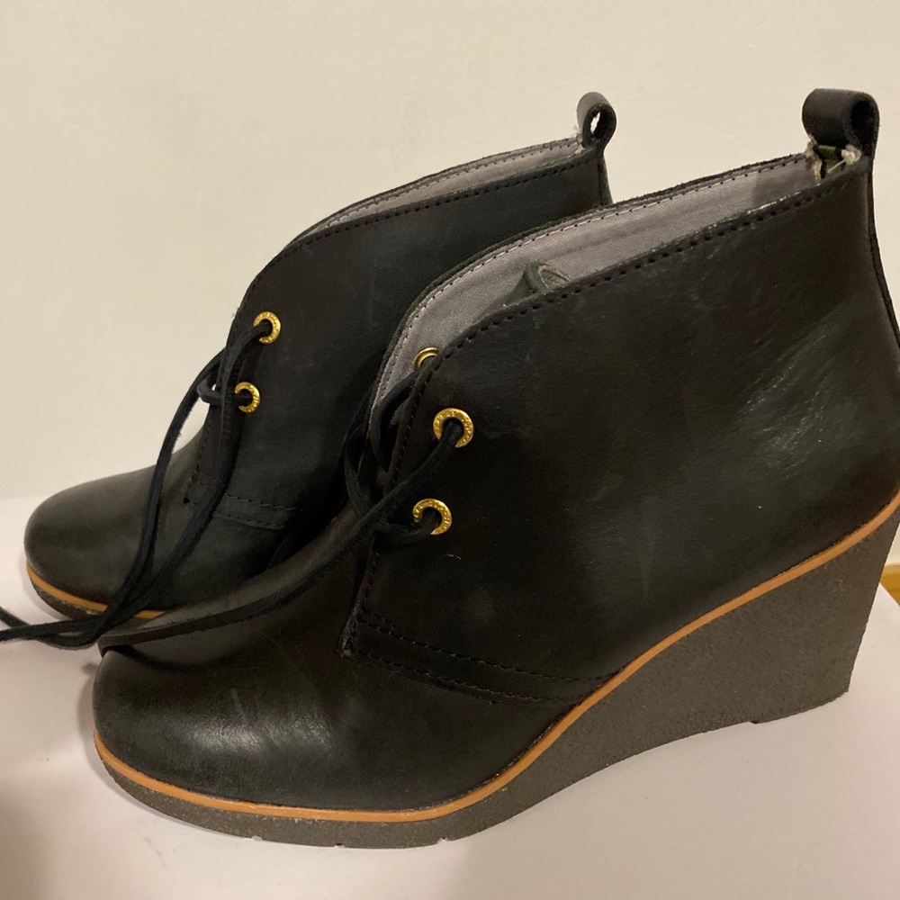 Women's Harlow Burnished Leather Wedge Bootie